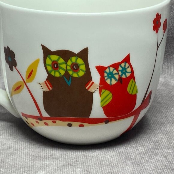 Colorful Owl Ceramic Coffee Mug by Just Mugs 14 oz Cup - Picture 5 of 12